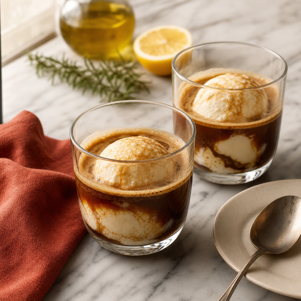 Affogato al Caffè step 4: Drown and serve