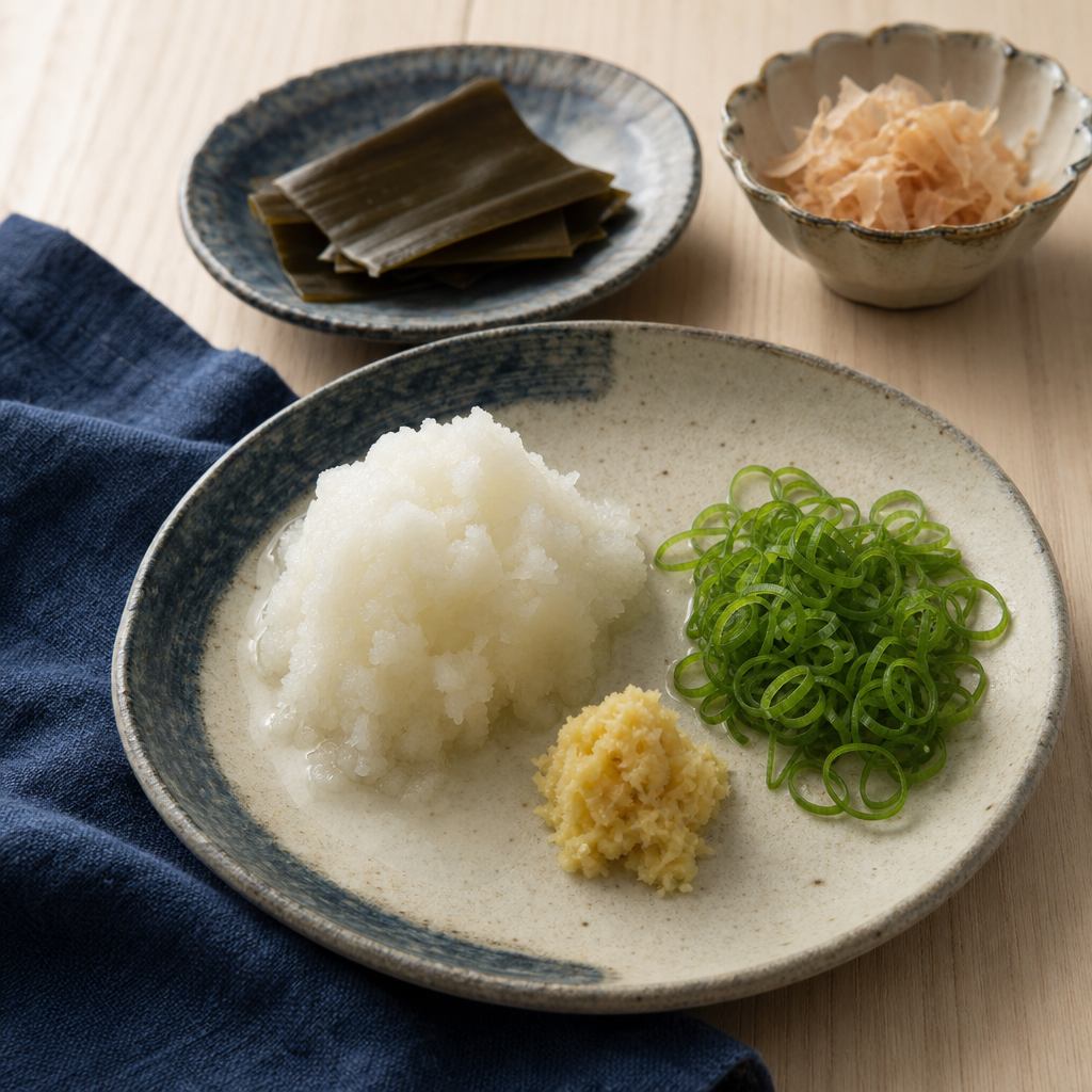 Agedashi Tofu step 3: Prepare the toppings