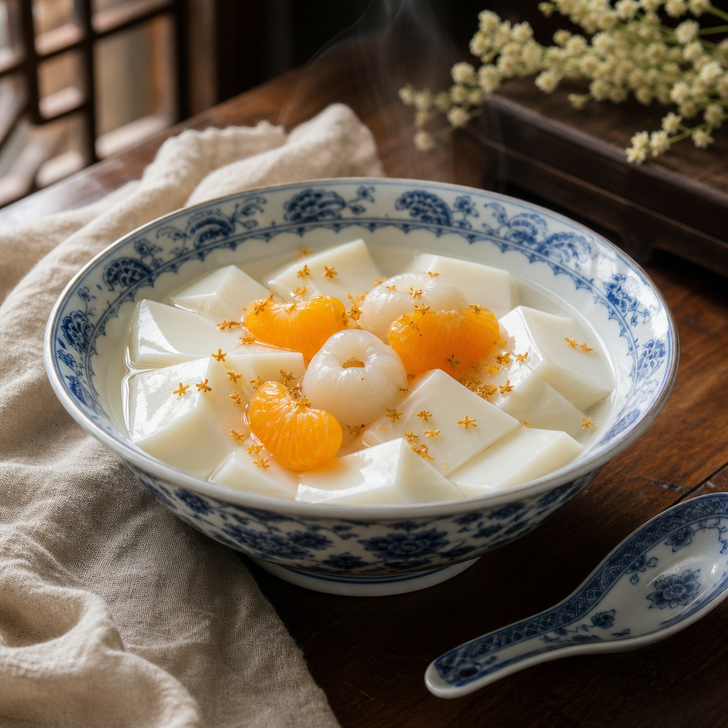Almond Tofu — finished dish