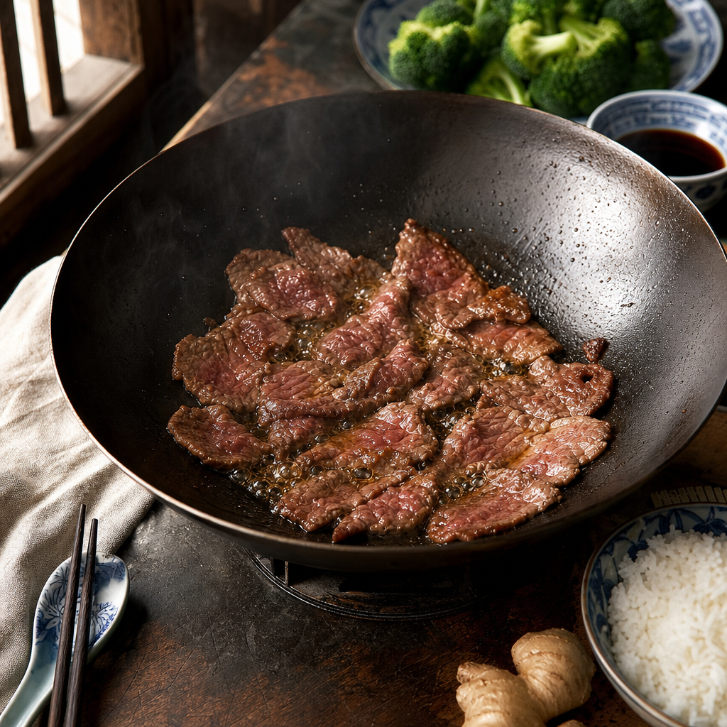 Beef and Broccoli step 4: Sear the beef