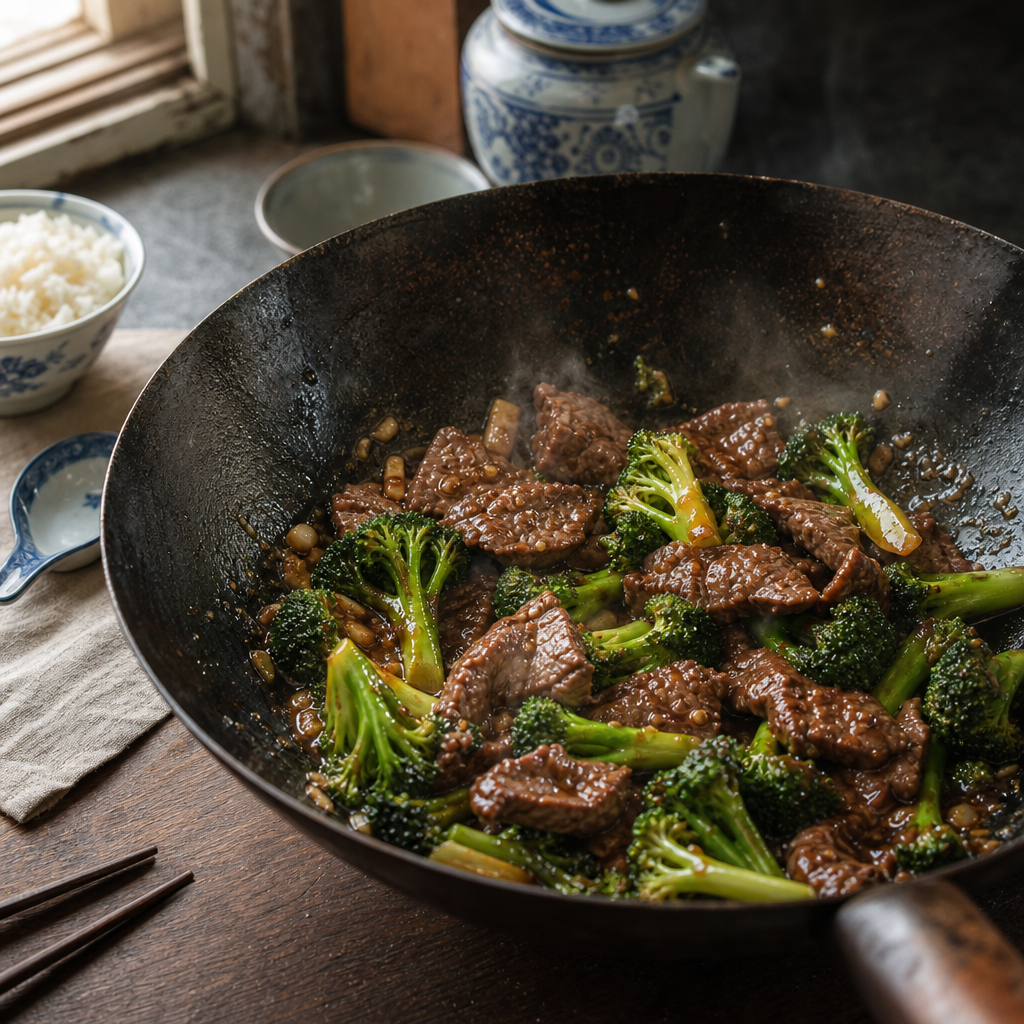 Beef and Broccoli step 6: Combine broccoli, beef, and sauce