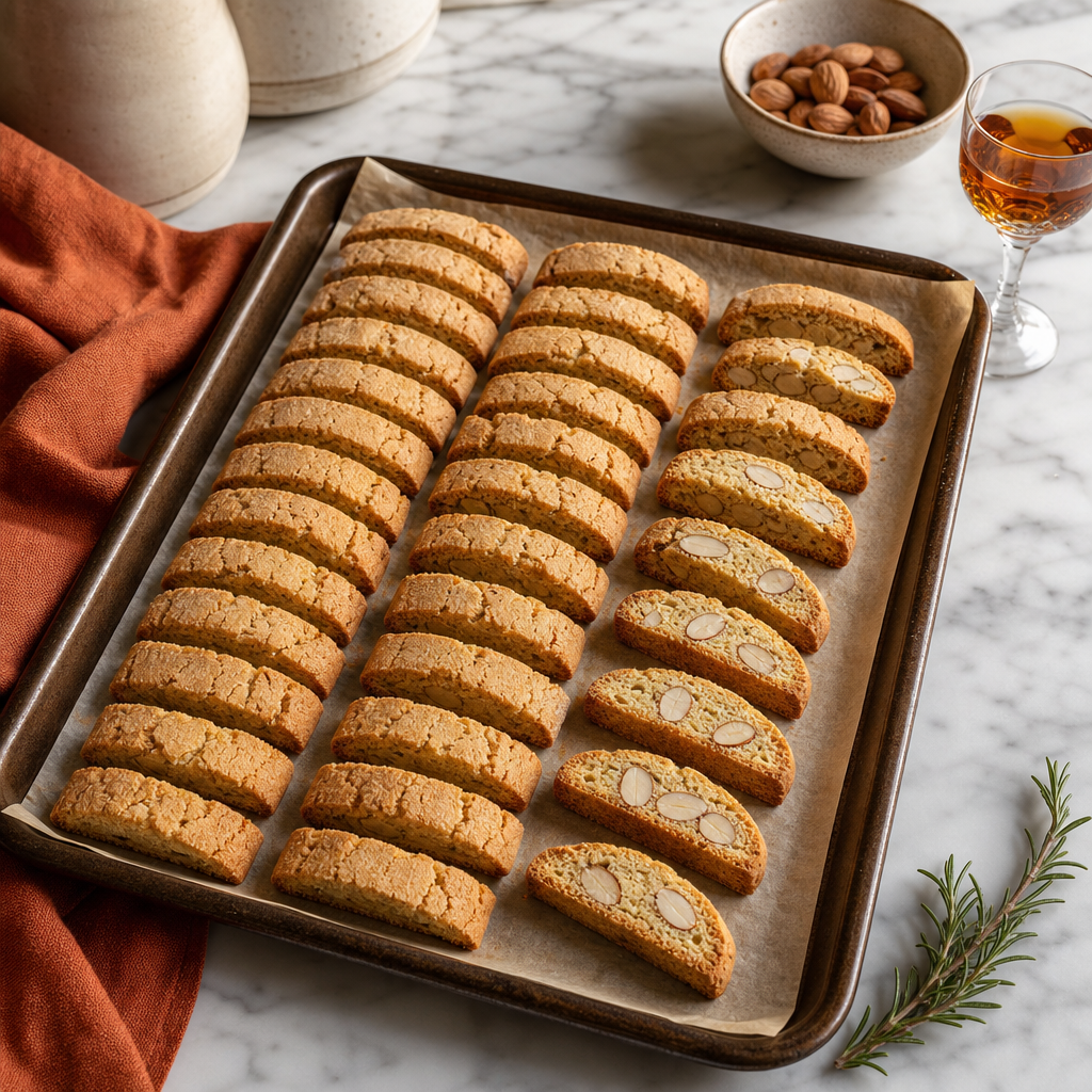 Biscotti Cantucci step 7: Second bake until dry
