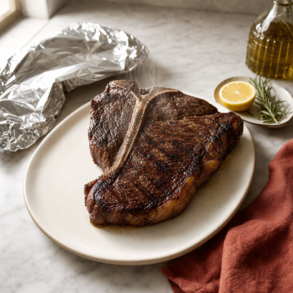 Bistecca Fiorentina step 6: Rest briefly