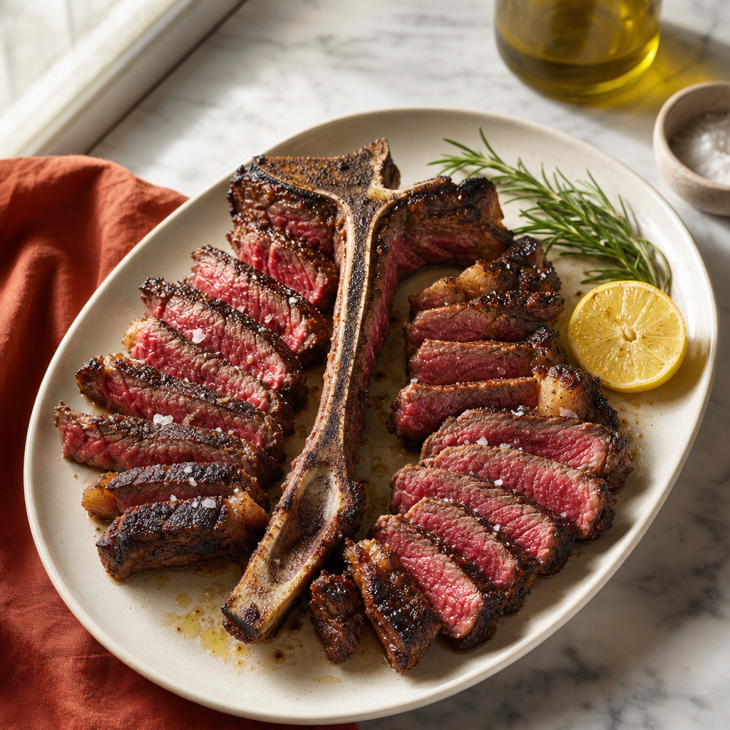 Bistecca Fiorentina step 7: Carve off the bone