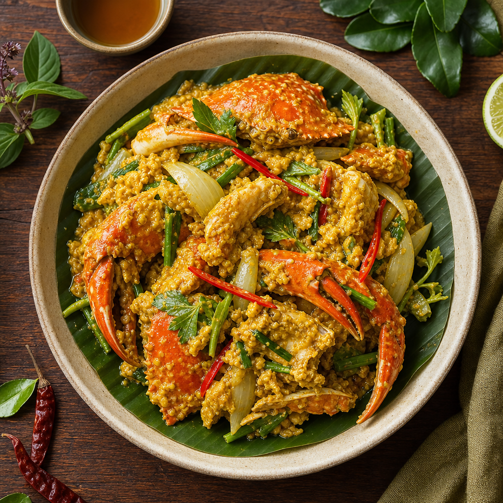 Crab Stir-Fried with Curry Powder