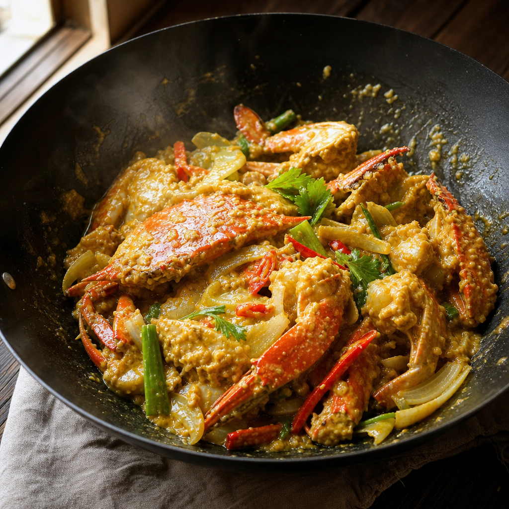 Crab Stir-Fried with Curry Powder step 6: Set the egg sauce