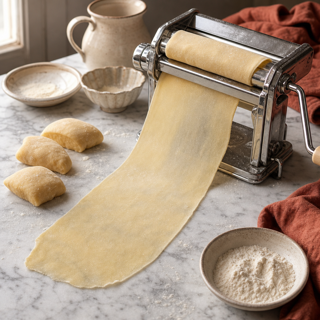 Cannoli Siciliani step 5: Roll the dough thin