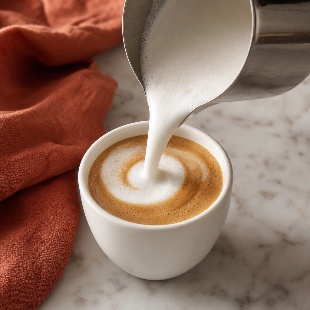 Cappuccino step 6: Pour the cappuccino