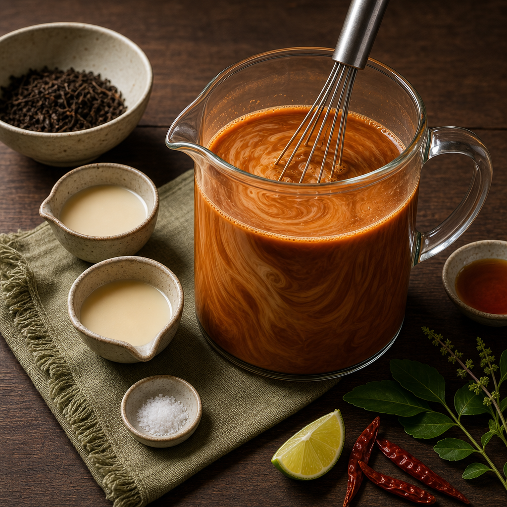 Cha Yen step 4: Dissolve the sweeteners