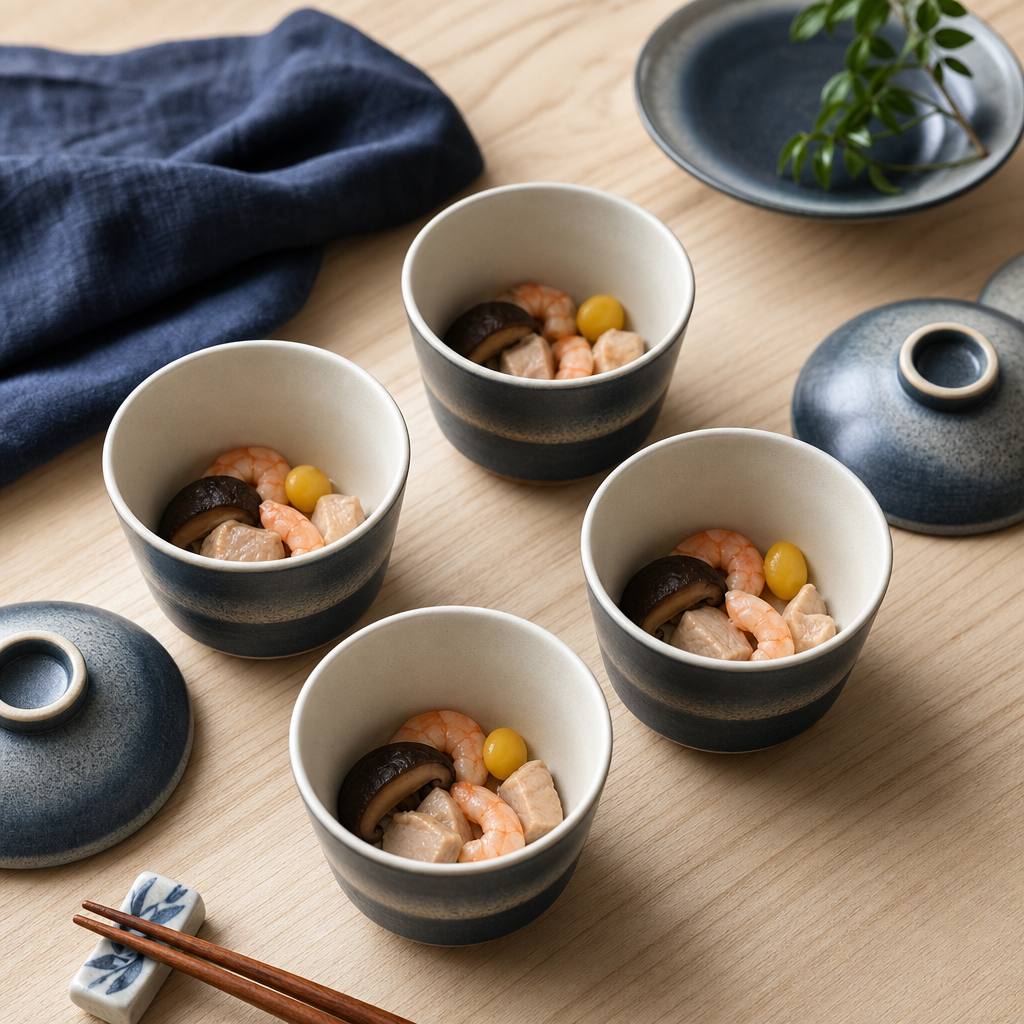 Chawanmushi step 3: Prepare the cups