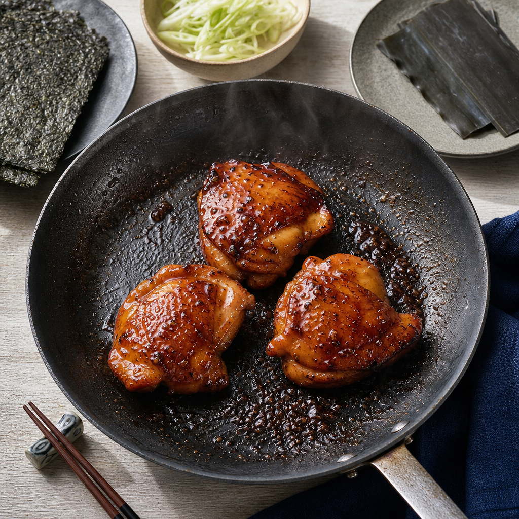 Chicken Teriyaki Bento step 6: Cook the second side