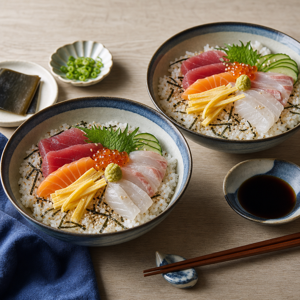 Chirashi Don step 6: Build the bowls