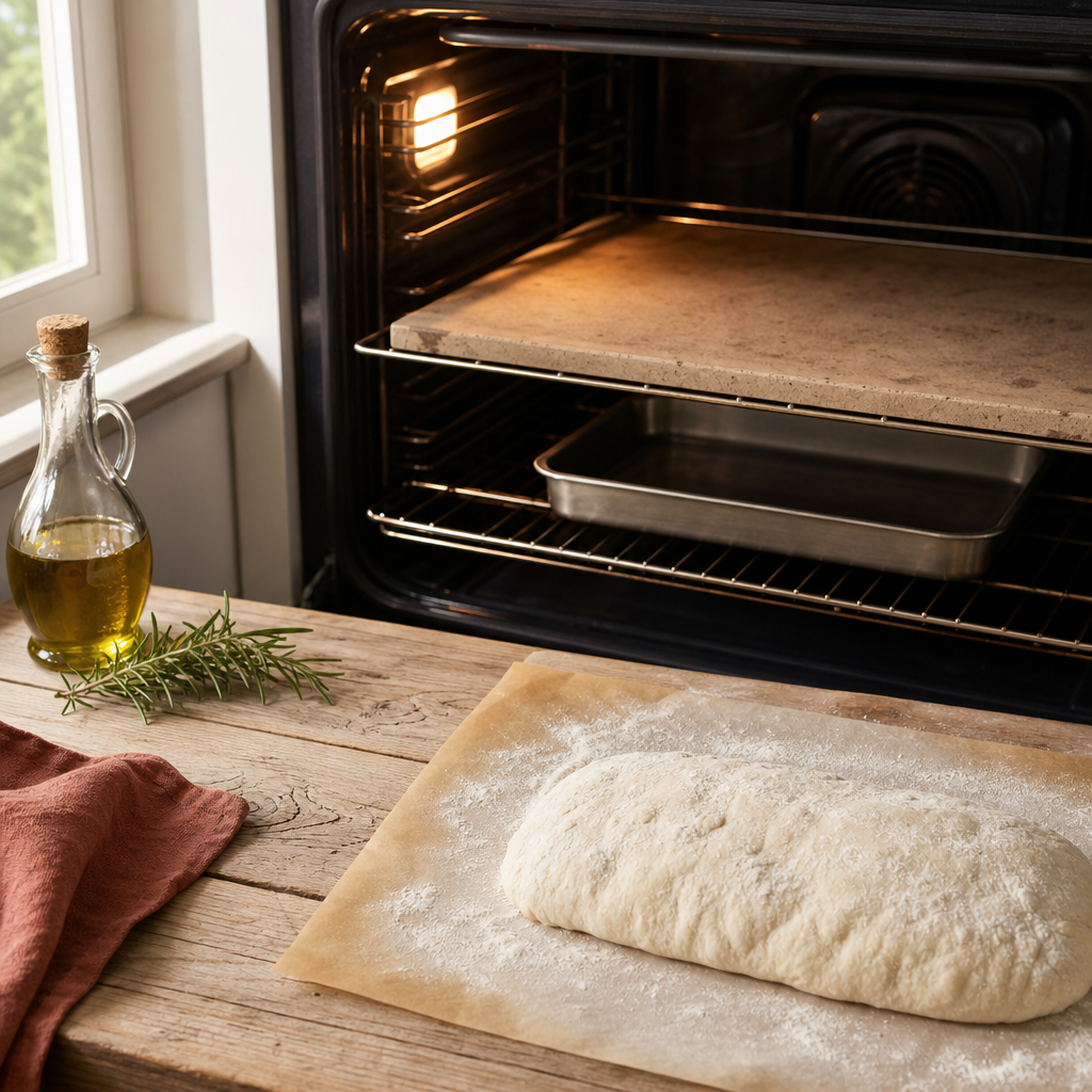 Ciabatta Bread step 5: Prepare the oven