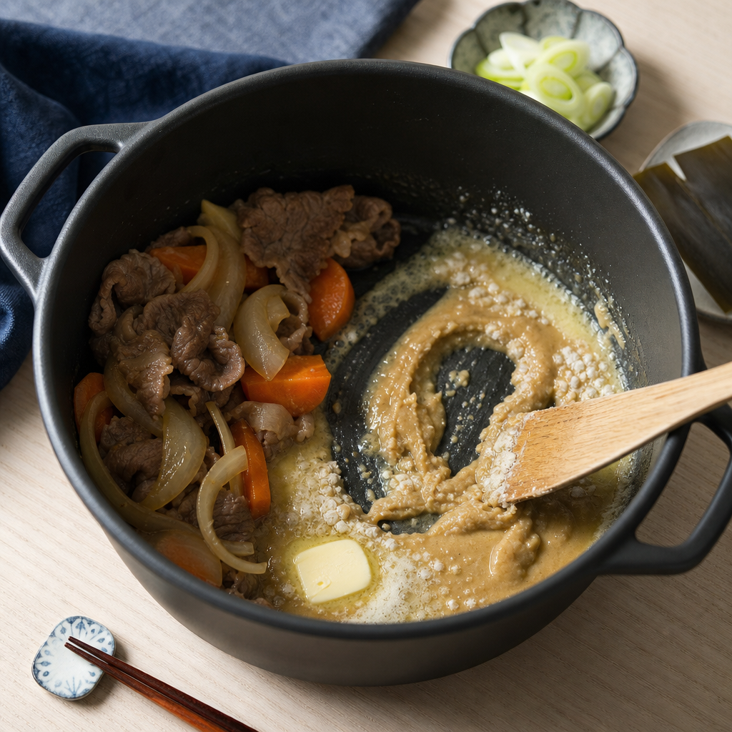 Curry Udon step 3: Bloom the curry