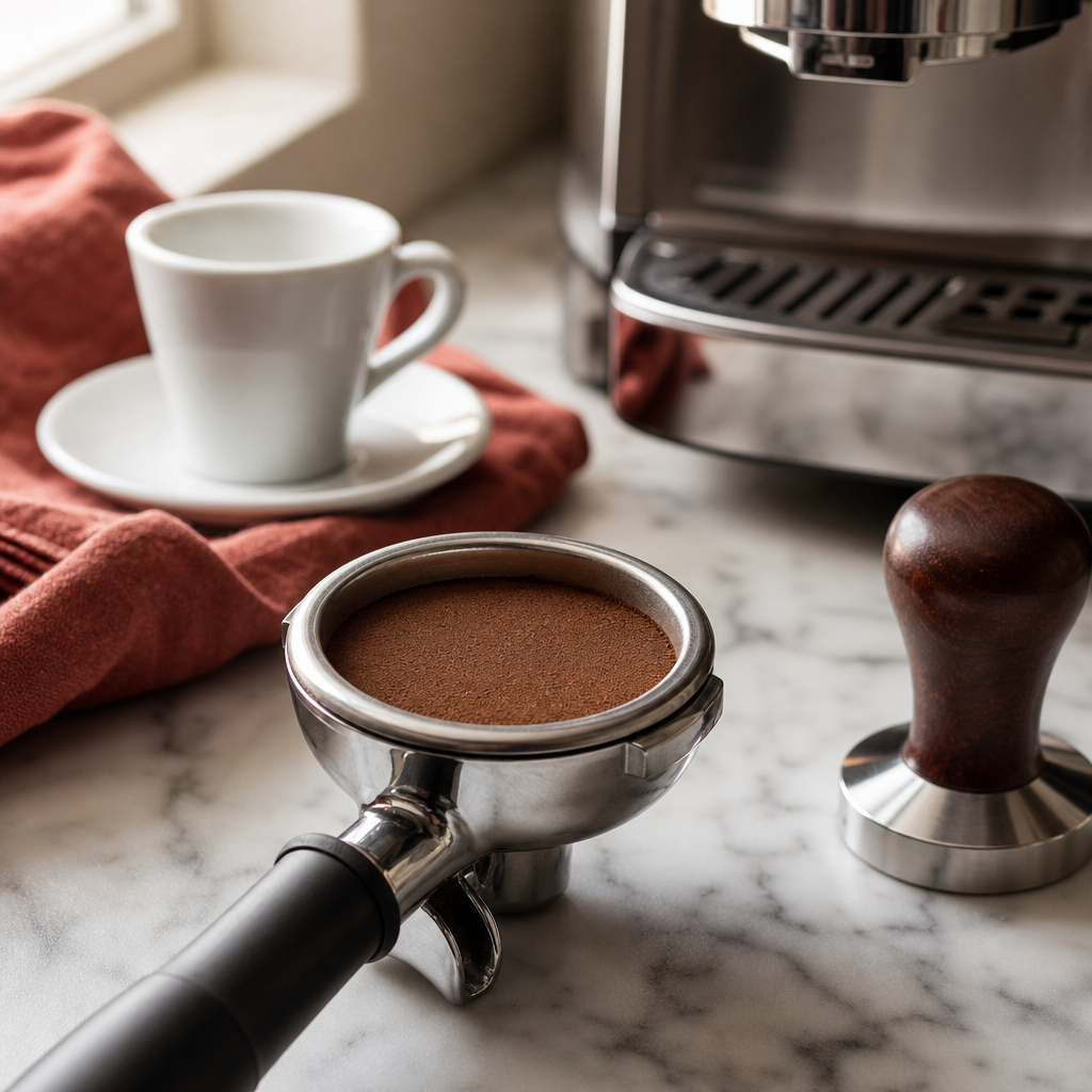 Espresso Classico step 3: Tamp flat