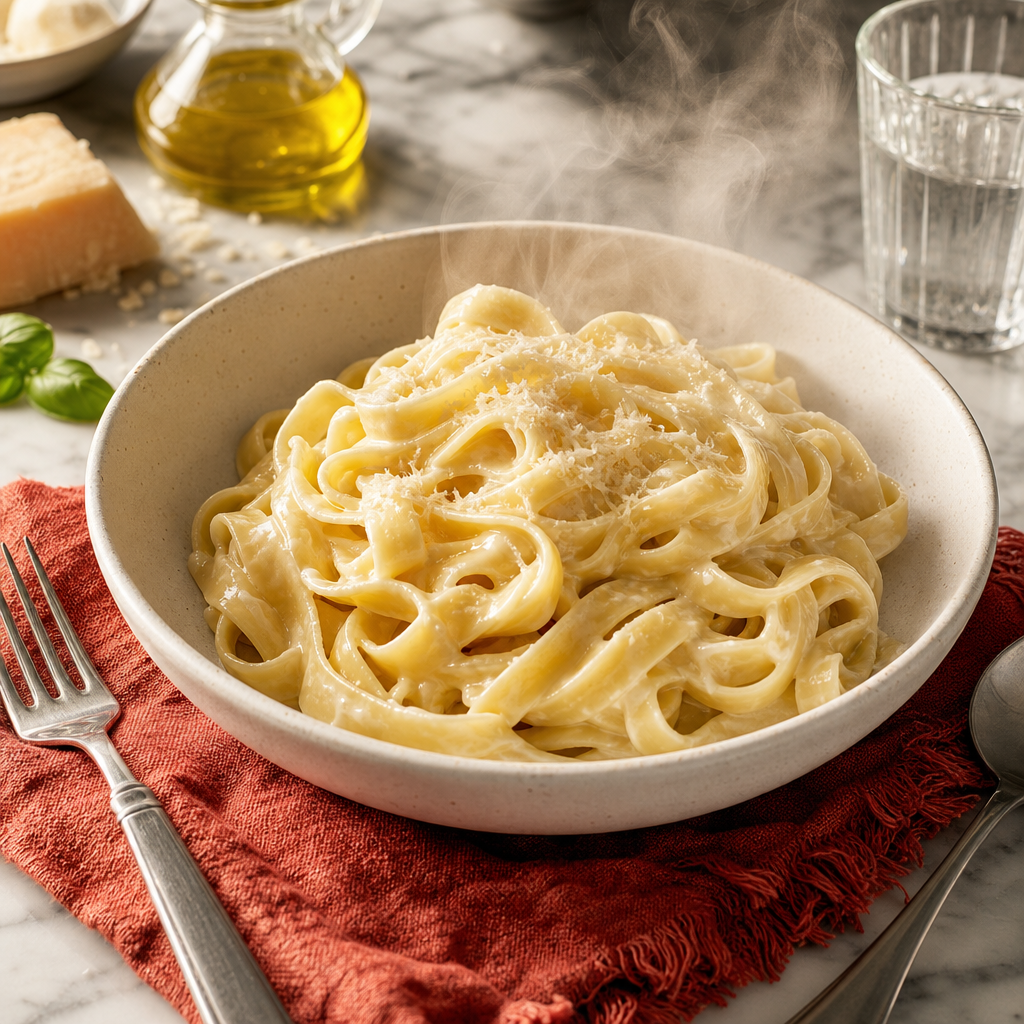 Fettuccine Alfredo — finished dish