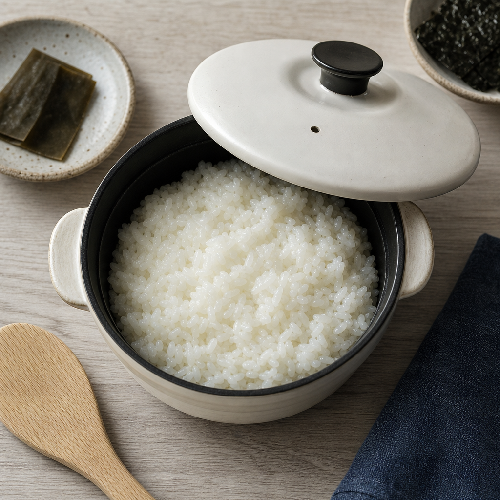 Futomaki step 3: Cook and rest the rice