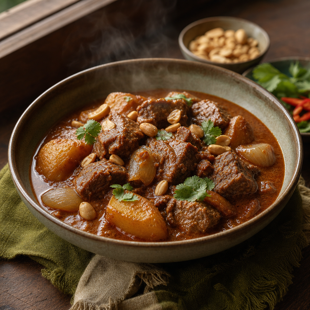 Massaman Curry Beef — finished dish