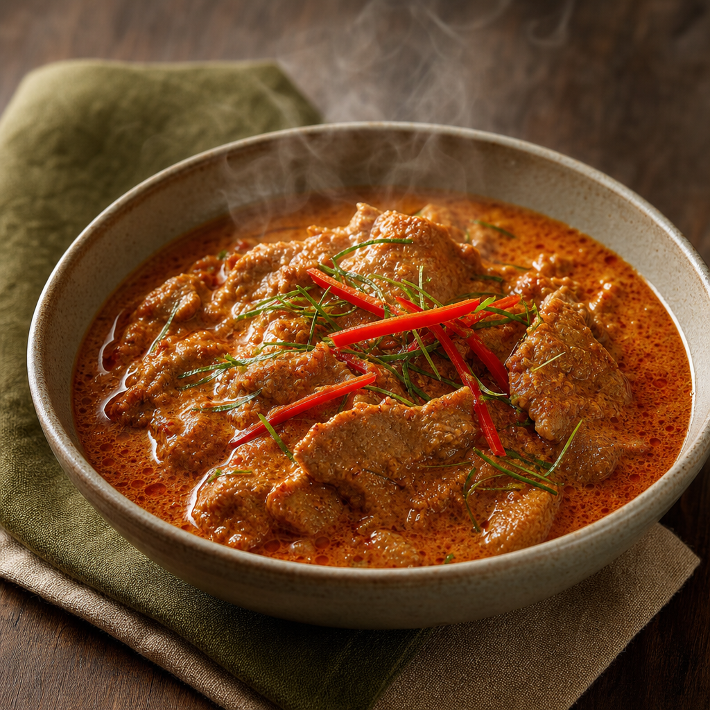 Pork Panang Curry — finished dish