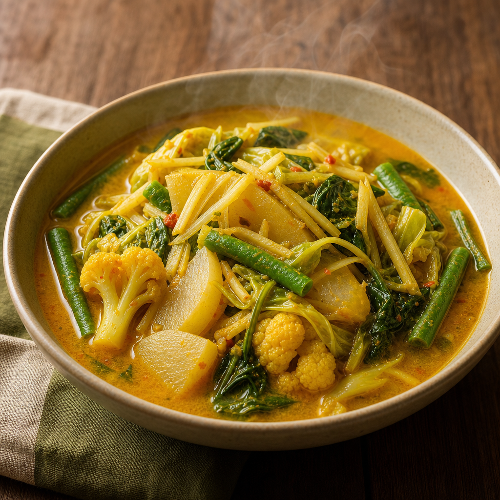 Thai Sour Curry with Mixed Vegetables — finished dish