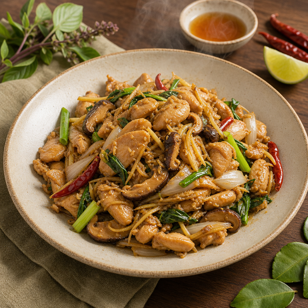 Thai Ginger Chicken Stir-Fry — finished dish