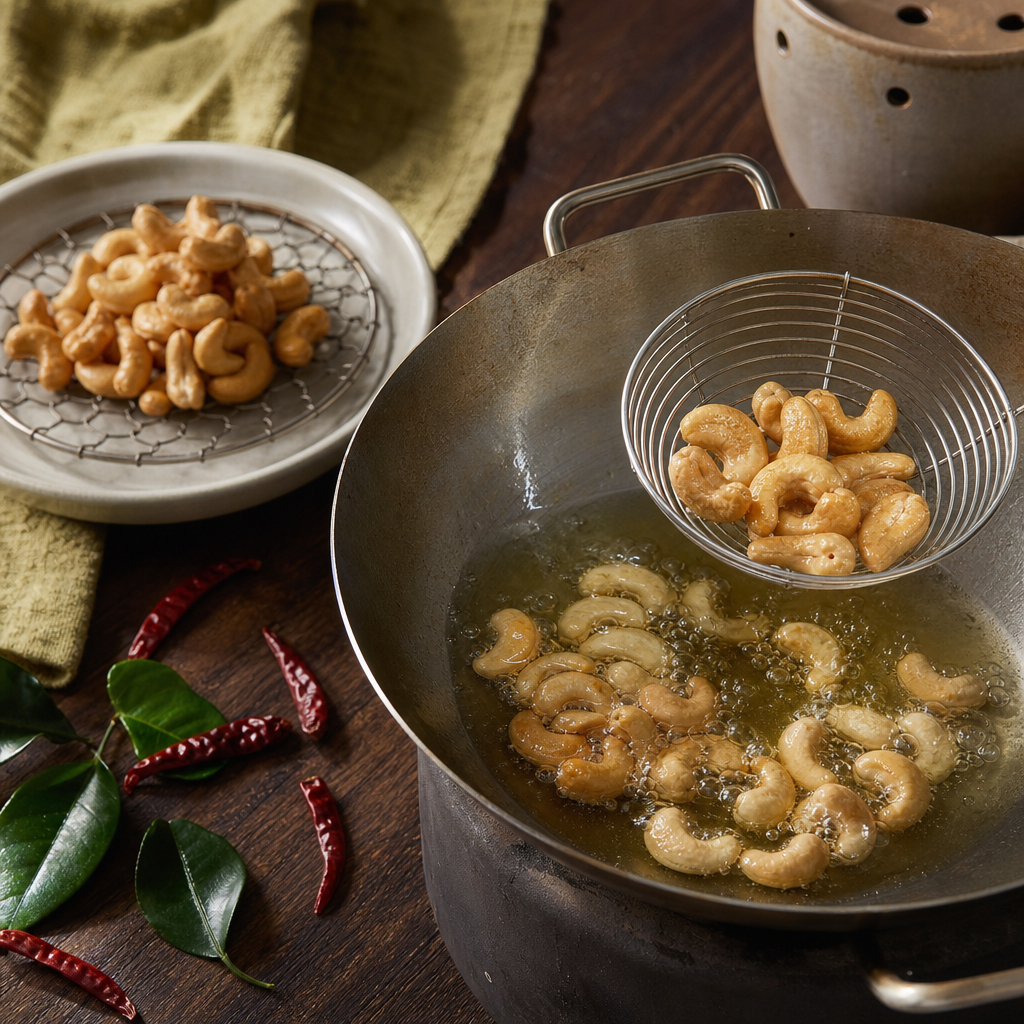 Thai Cashew Chicken step 3: Fry the cashews