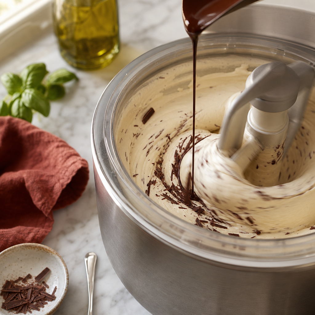 Gelato Stracciatella step 6: Stracciatella the chocolate