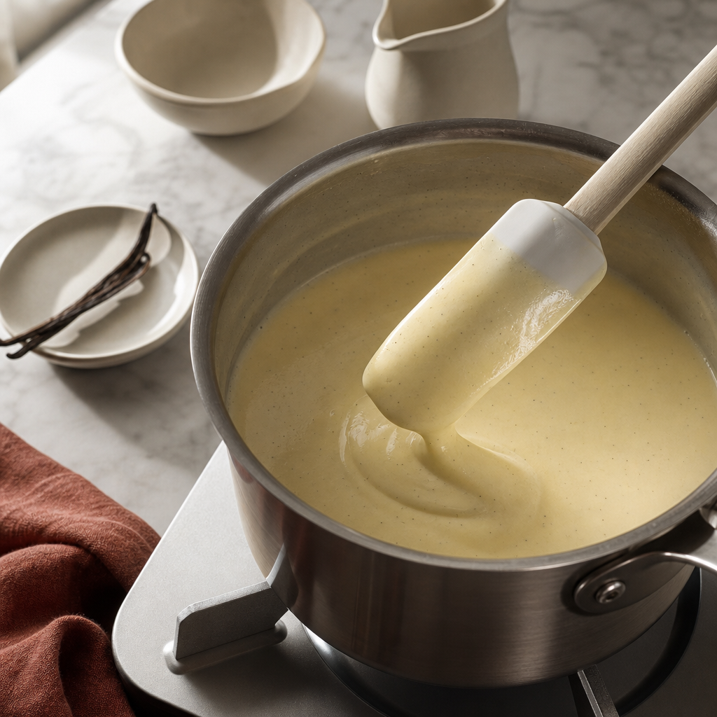 Gelato Vaniglia step 4: Cook the custard