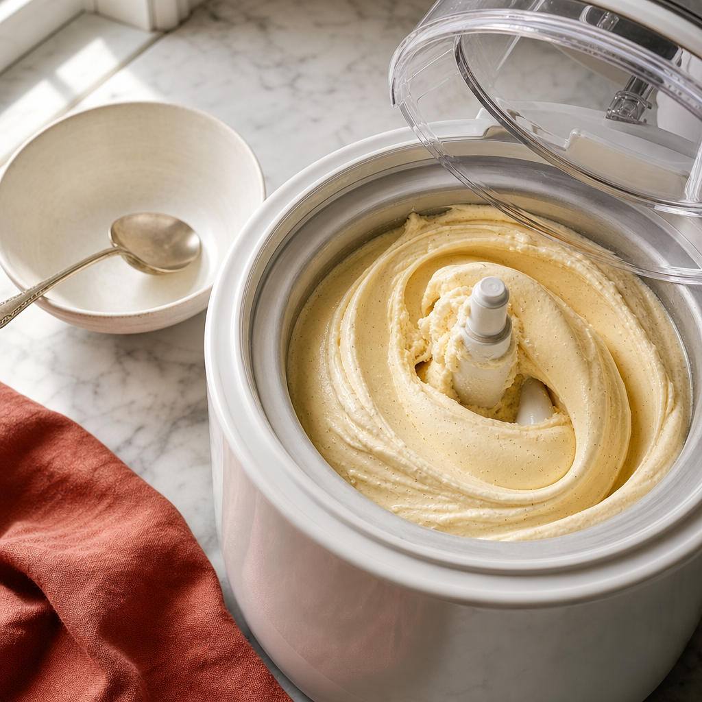 Gelato Vaniglia step 6: Churn