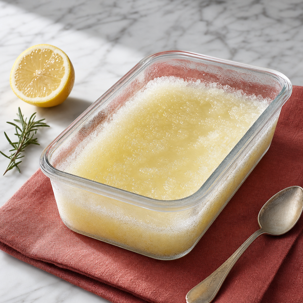 Granita Siciliana step 5: Start the freeze