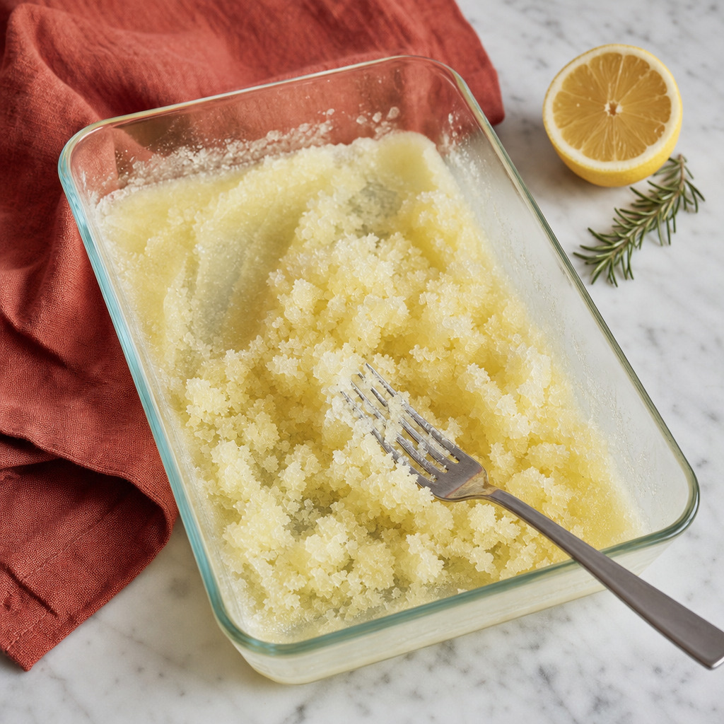 Granita Siciliana step 6: Scrape and repeat