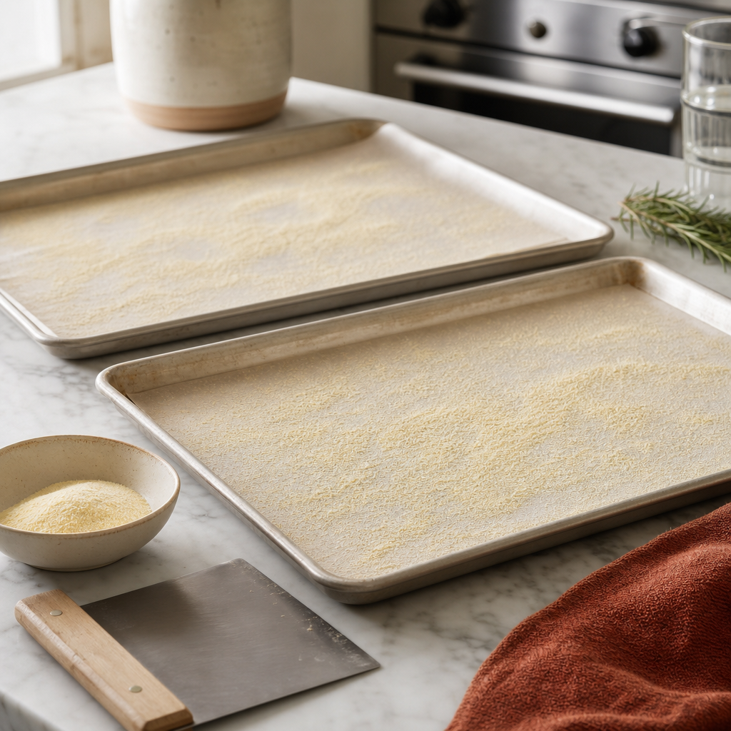 Grissini Torinesi step 3: Prepare the oven and trays