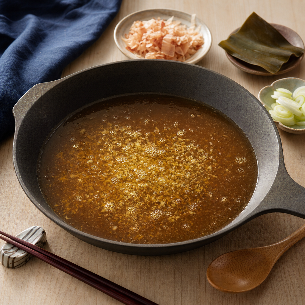 Gyudon step 3: Build the simmering broth