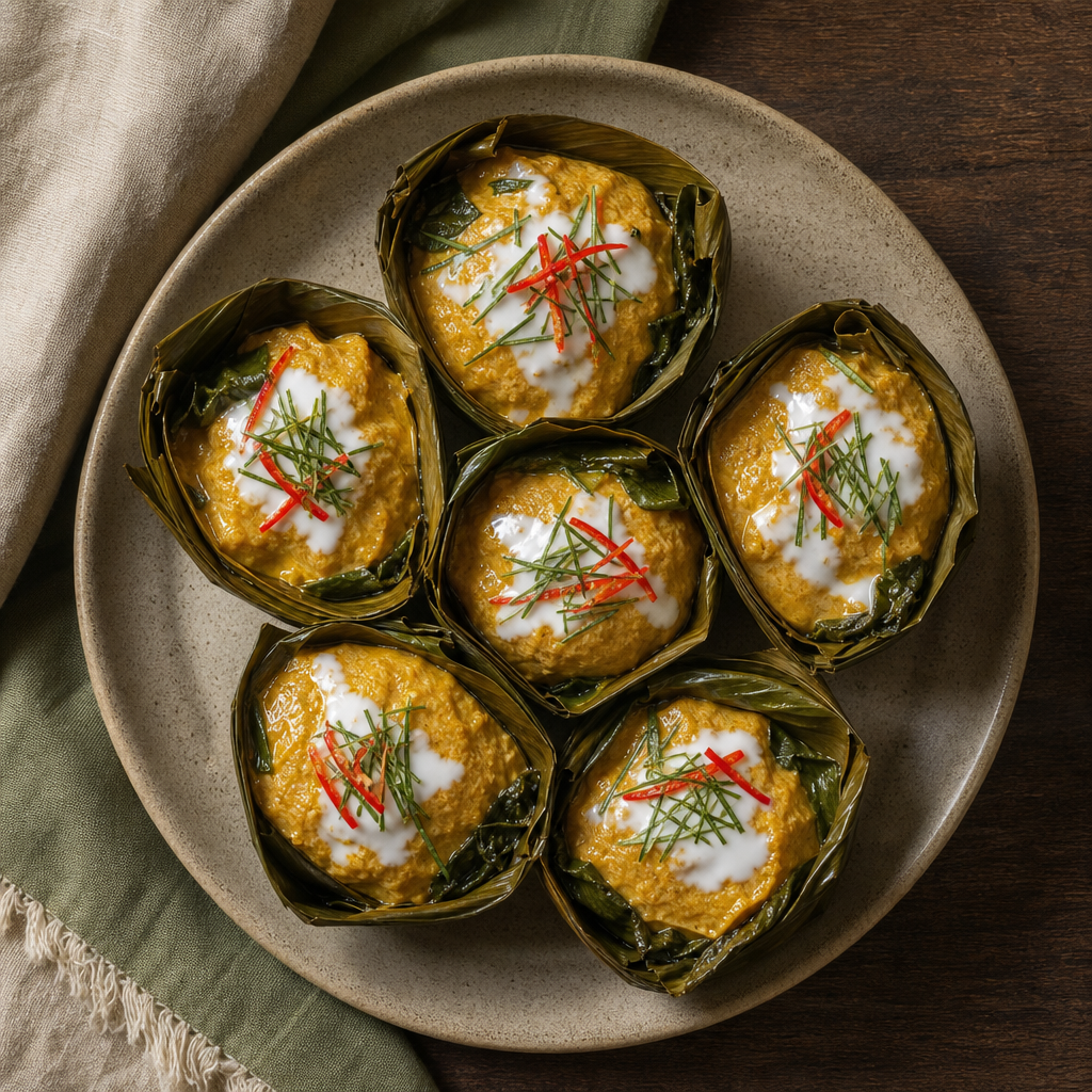 Hor Mok Pla (Thai Steamed Fish Curry)