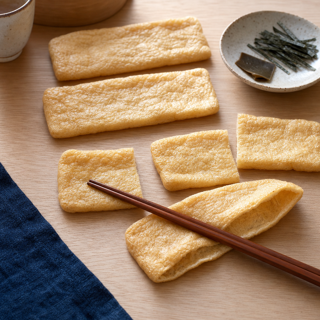 Inari Sushi step 3: Open the aburaage