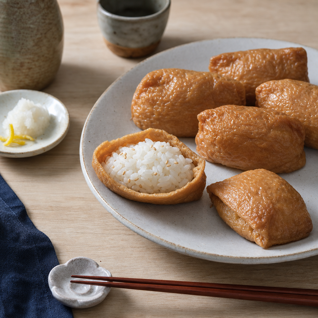 Inari Sushi step 10: Fill the inari