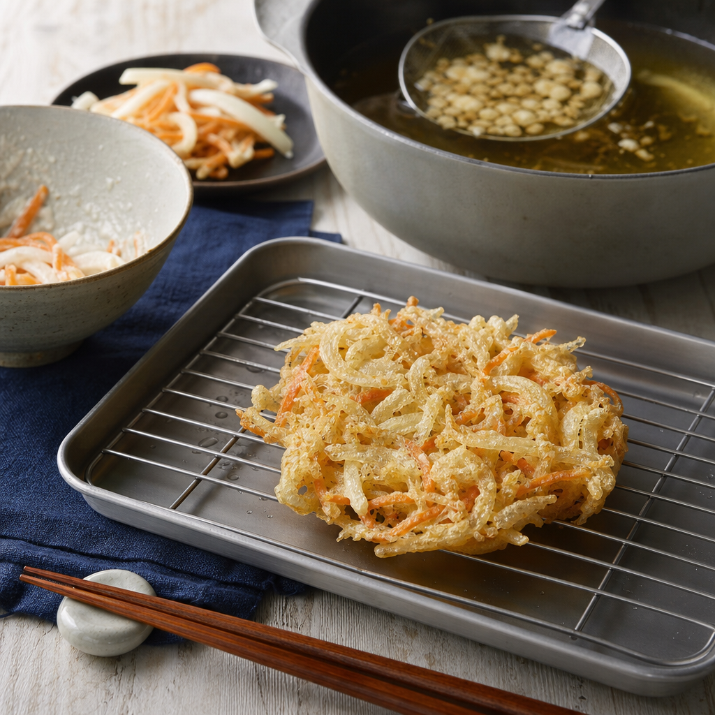 Kakiage Tempura step 8: Drain and repeat