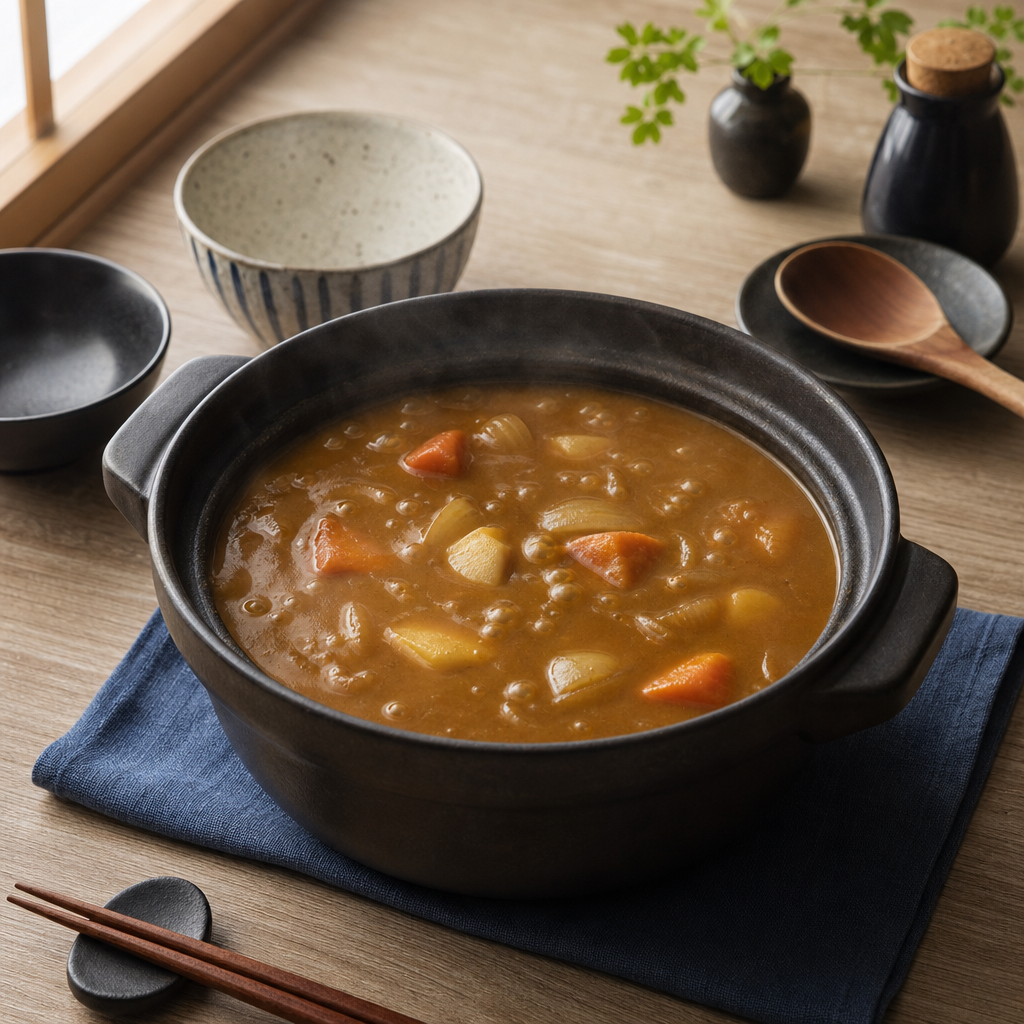 Katsu Curry step 4: Simmer the curry