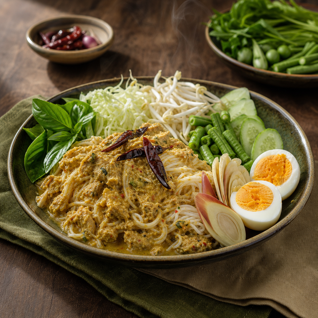 Khanom Jeen Nam Ya — finished dish
