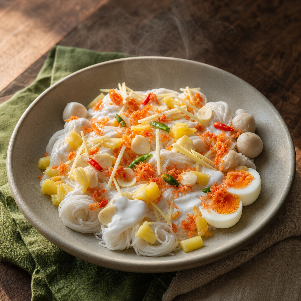 Khanom Jeen Saow Nam — finished dish