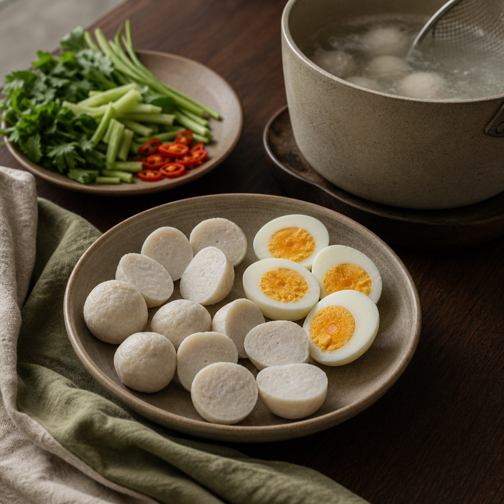 Khanom Jeen Saow Nam step 4: Prepare the optional protein