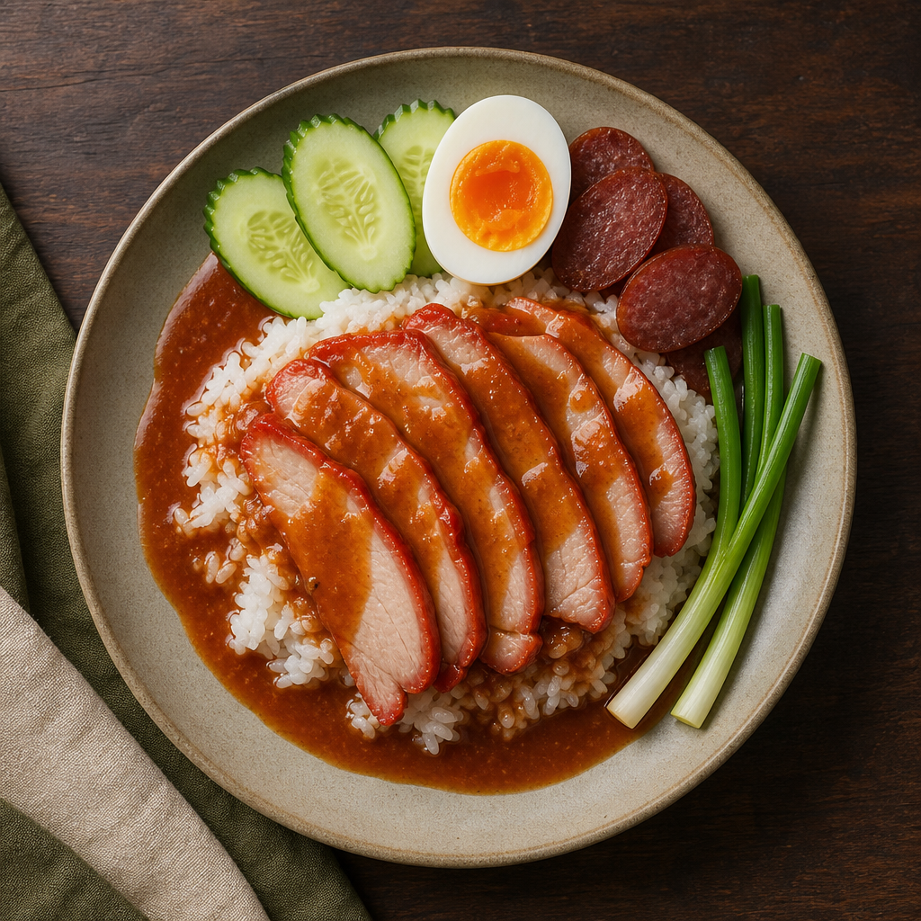 Khao Moo Daeng (Thai Red BBQ Pork over Rice)