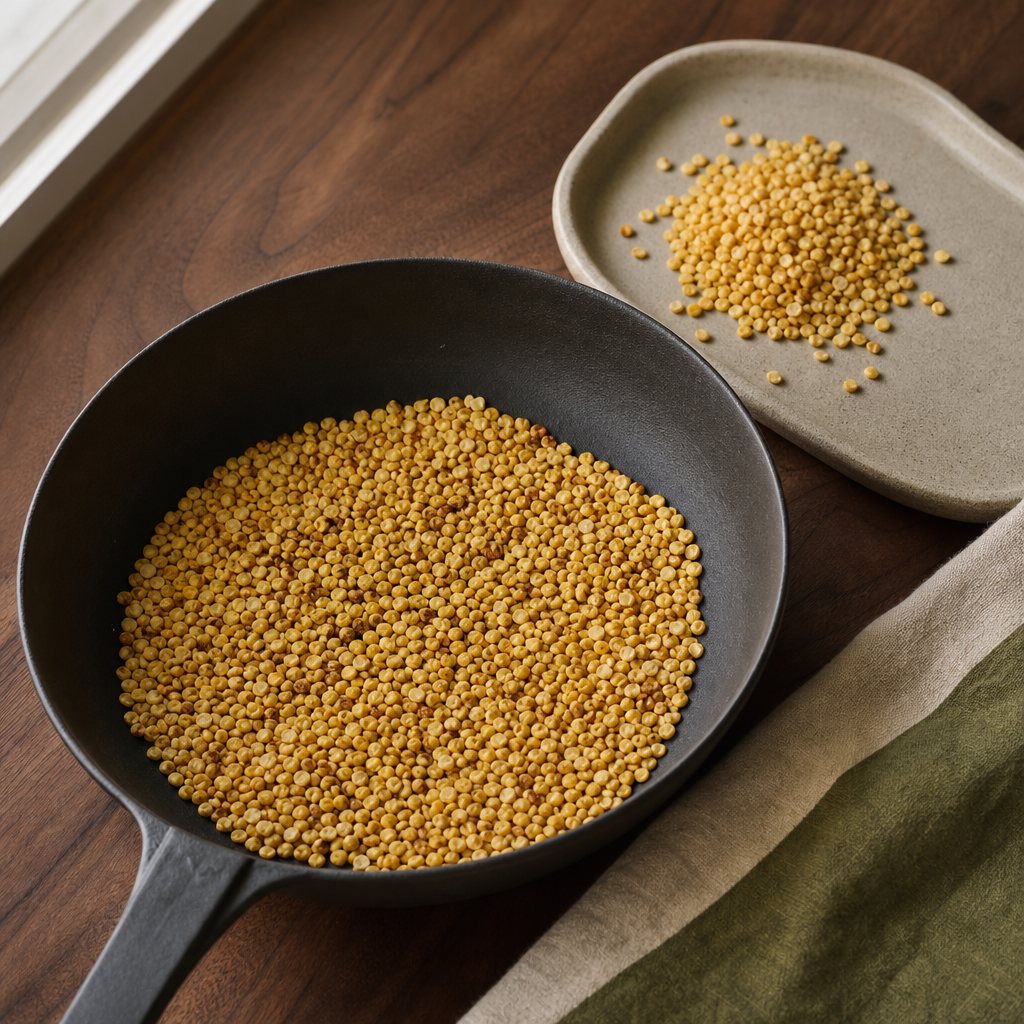 Mango Sticky Rice step 6: Toast the mung beans