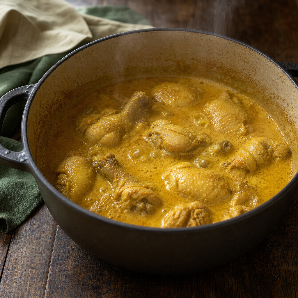 Khao Soi Gai step 8: Braise the chicken