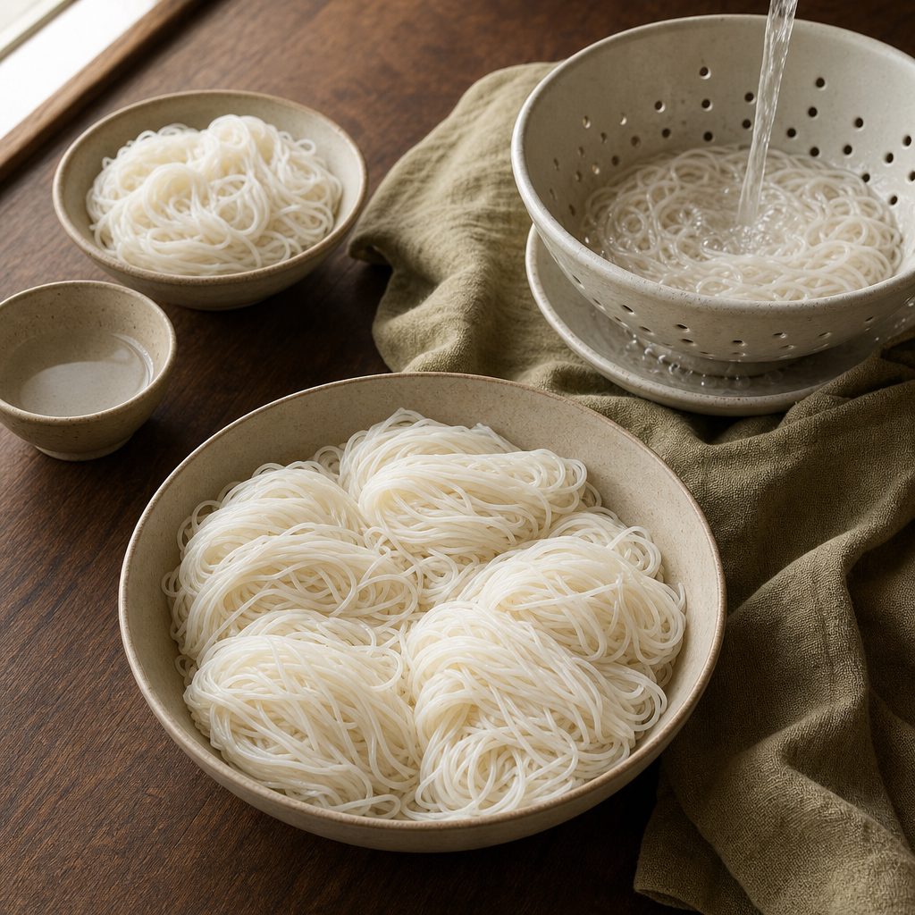 Khao Soi Nam Ngiao step 10: Prepare the noodles