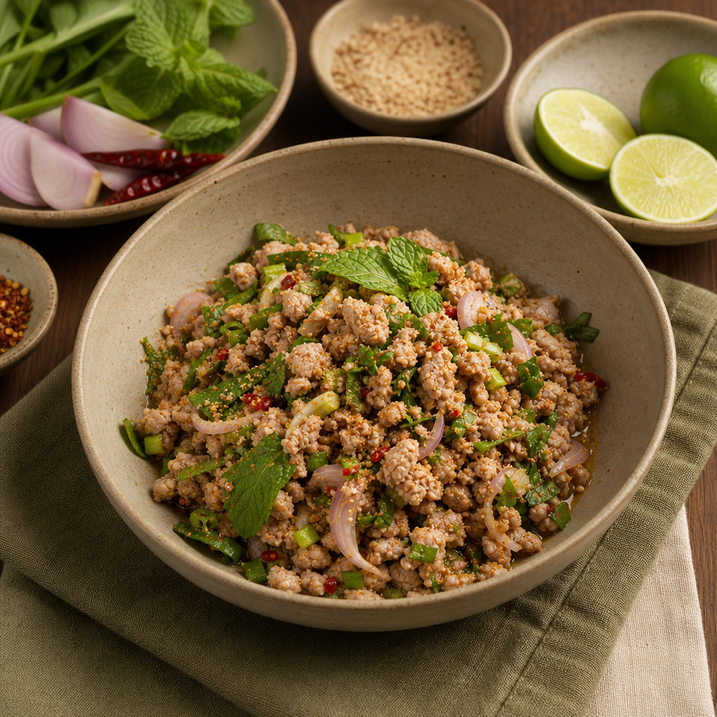 Larb Moo step 7: Correct the balance