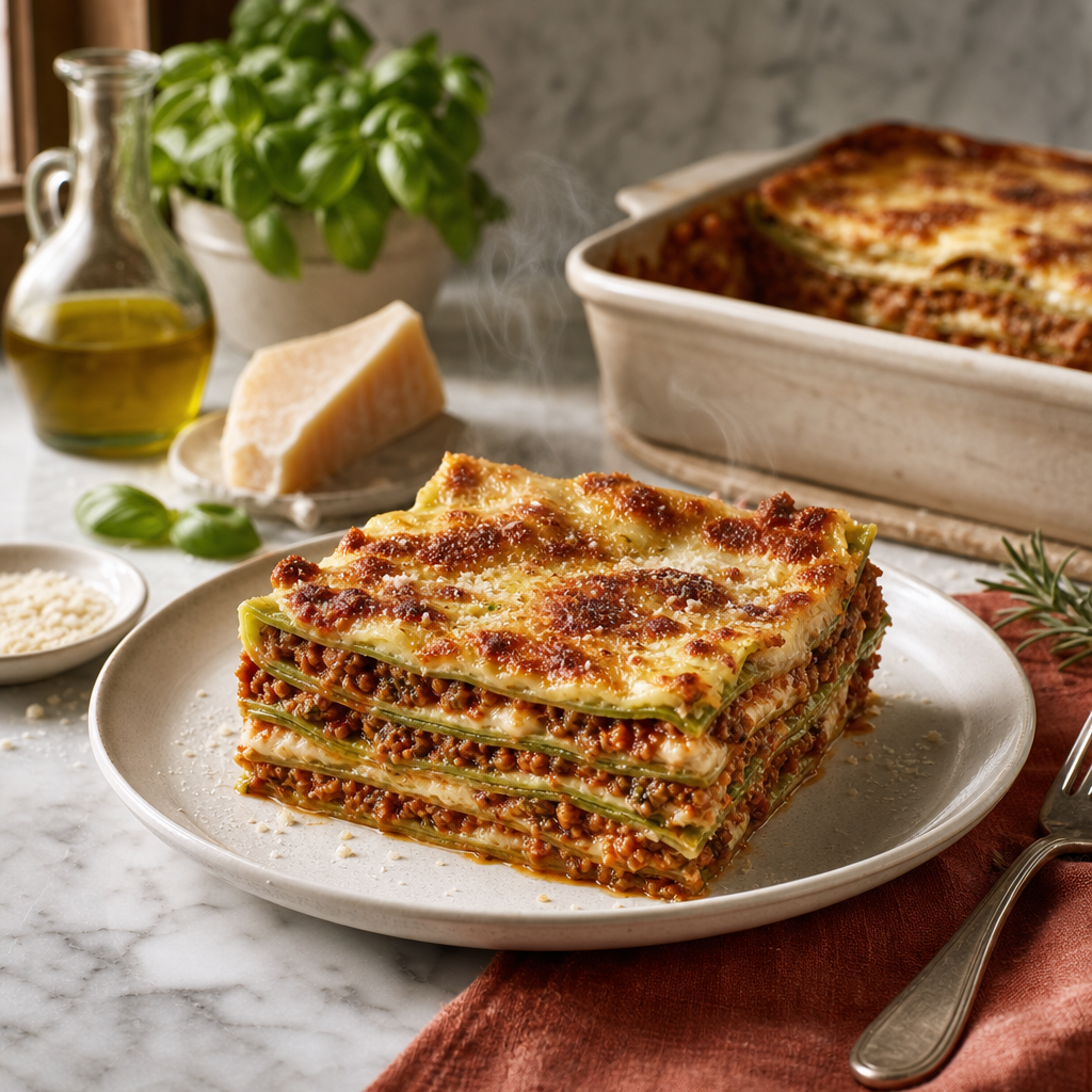 Lasagne Bolognese — finished dish