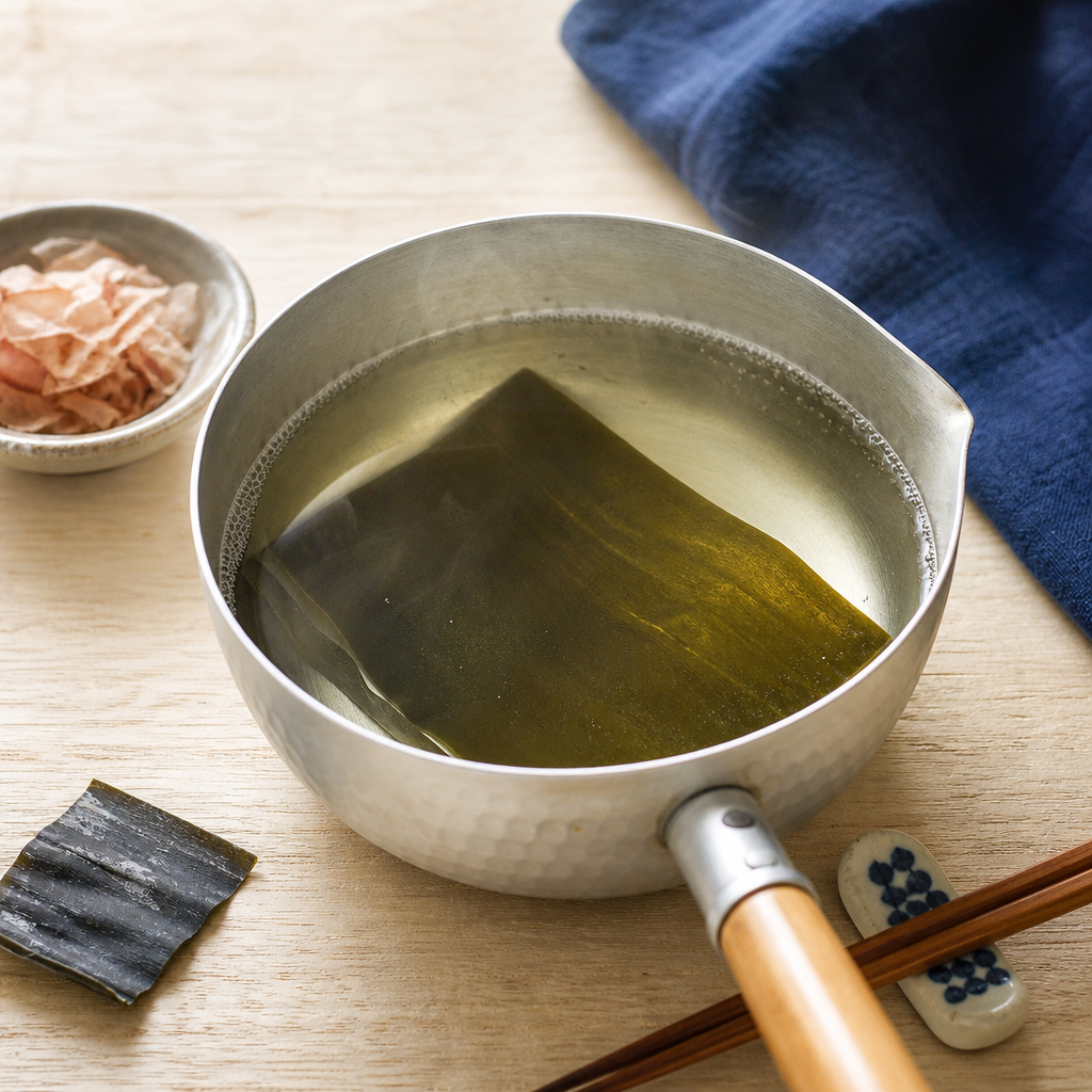 Miso Soup step 2: Heat below a boil