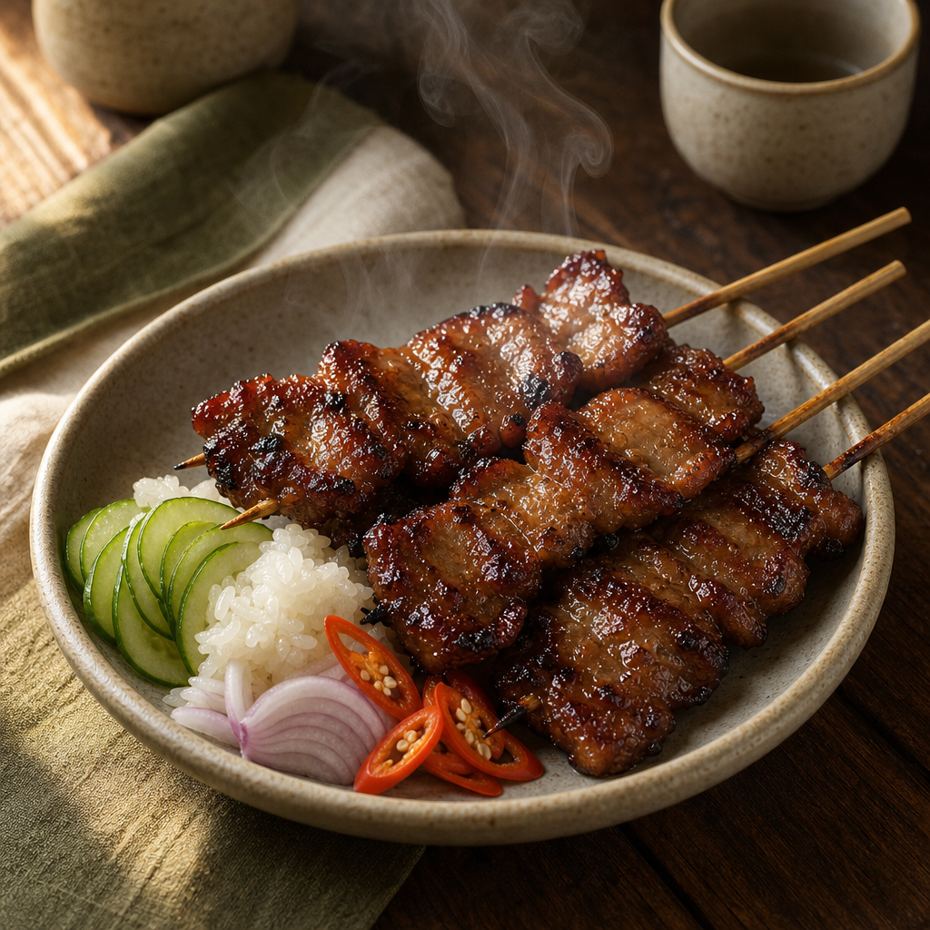 Moo Ping — finished dish