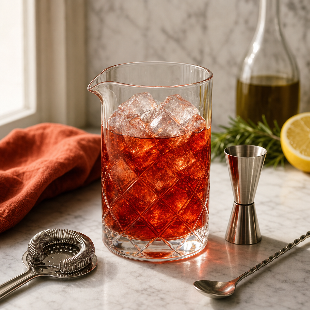 Negroni step 2: Measure equal parts